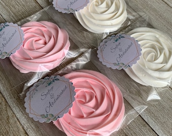 Meringue Cookies, French Meringue Cookies, Rose Meringue Cookies, Large Meringue Cookies, Gluten Free (3 inches) 2 Dozen