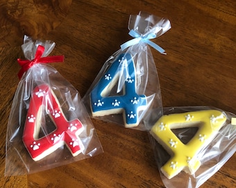 Number Birthday Cookies | Any Number Cookies, Large Cookies, Birthday Cookies, Icing Cookies, for boys, cookies, cookies 1 Dozen