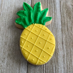 Pineapple Cookies, Fruit cookies, Birthday Cookies, Sugar Cookies, Birthday Cookies, Icing Cookies, 1 Dozen