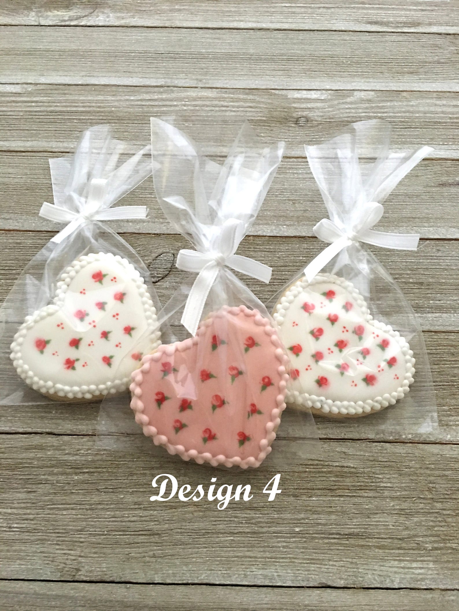 Wedding Cookie Gift / Party Favor / Heart Cookies / Valentines Etsy