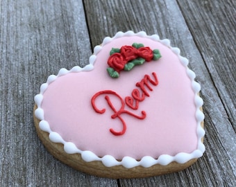 Wedding cookies, Valentines cookies, love cookies, bridal shower cookies