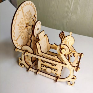 Laser Cut Time Machine - Cutting Files - Steampunk Creation - Vector Lines