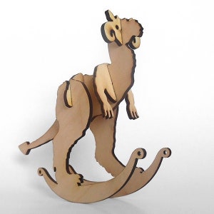 Tauntaun Laser Cut Wooden Puzzle Rocker. Vector file for laser cutting, CNC cutting. Instant Download.