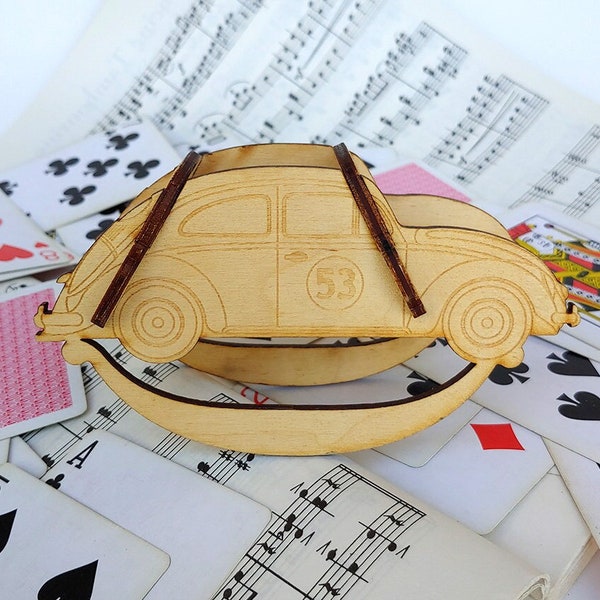 VW Bug Cut Wooden Puzzle Rocker. Vector file for laser cutting, CNC cutting. Instant Download.