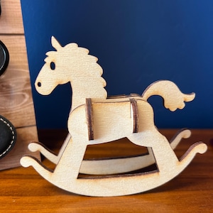 Rocking Horse Laser Cut Wooden Puzzle Rocker. Vector file for laser cutting, CNC cutting. Instant Download.