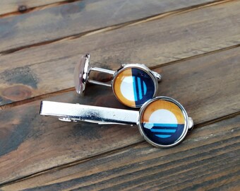 Milwaukee People's Flag jewelry (earrings/cufflinks/tie clip)