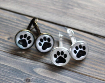 Paw print earrings