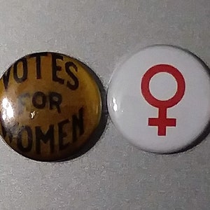 1 Feminist pinback pin set/ Rosie the Riveter pins/ Female empowerment pins/ Nasty woman pin set/ Great gift for a strong women image 5
