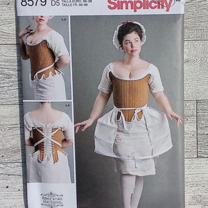 Simplicity Sewing Pattern 8579 - Misses 18th Century Undergarments Corset, Shift & Panniers - Sizes 4 - 22