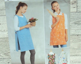 Simplicity Sewing Pattern 9409 Misses CrissCross and Tabard Style Apron Smock - Sizes XS to XL