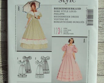 Burda Sewing Pattern 7466 - Misses Louis-Philippe Biedermeier Dress Costume - Sizes 10 to 28