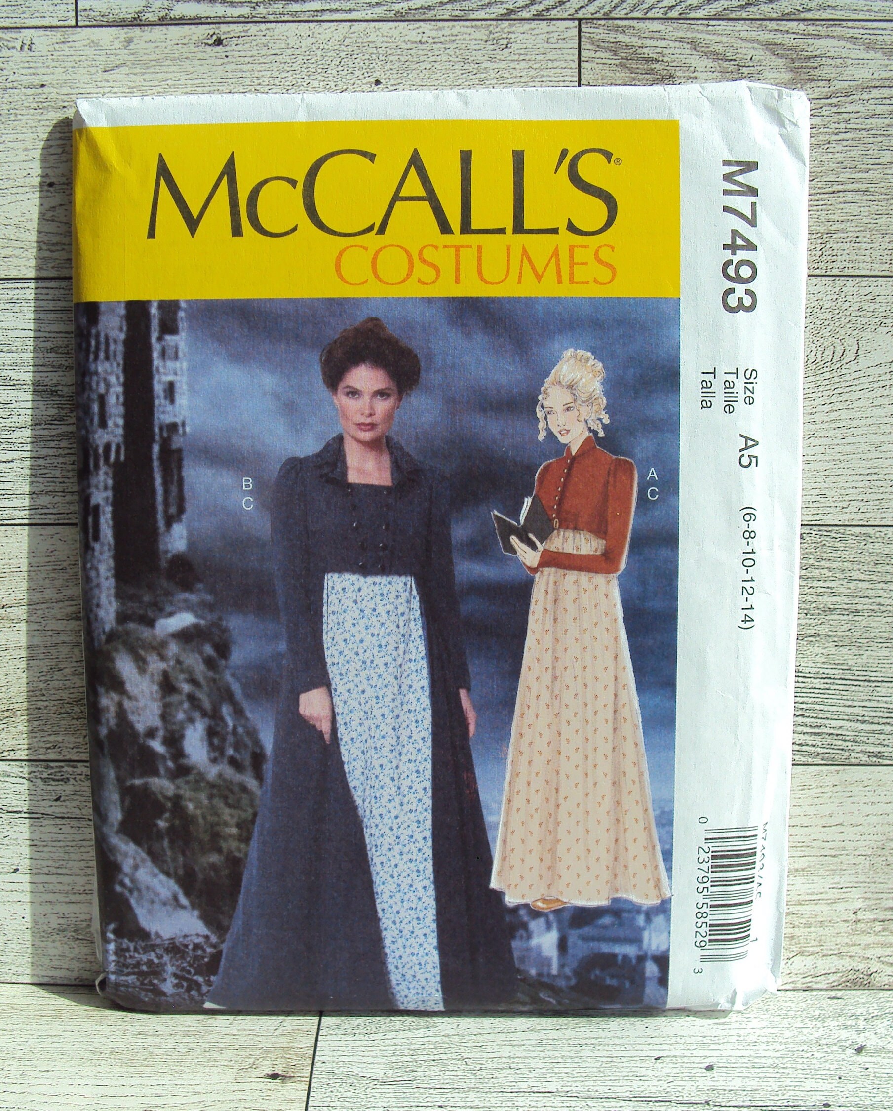 cookie様 Mccall's M7493 Sewing Pattern - Misses Cropped Jacket, Floor