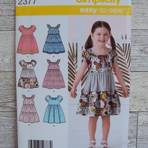Simplicity Sewing Pattern 2377 - Girl&#39;s Ruffled Dresses in 6 Styles - Sizes 3 to 8