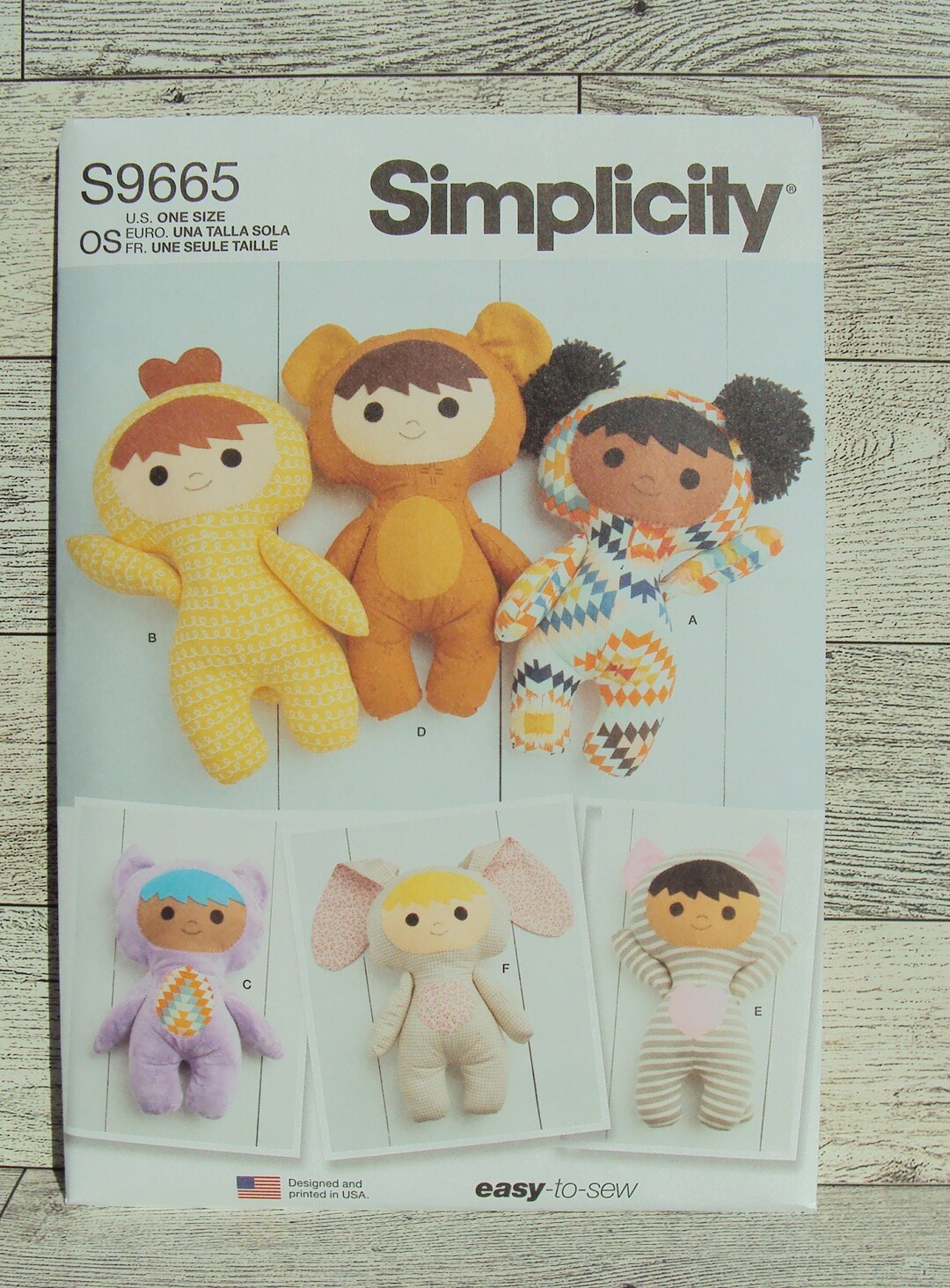 Simplicity Sewing Pattern 9665: Easy Plush Animal Dolls - Etsy