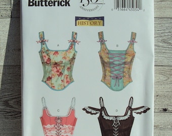 Butterick B5935 Sewing Pattern - Misses Boned Corsets with Lacing and Ruffle Variations - Sizes 4 to 12 or 12 - 20