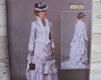 Butterick B6692 Sewing Pattern - Misses Victorian Era Jacket & Bustle Skirt Promenade Gown - Sizes 6 to 14