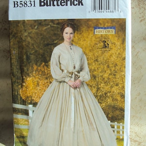 Butterick B5831 Sewing Pattern - Misses Civil War Dress Costume Southern Belle Dress Gone with the Wind Dress - Sizes 8 to 16 or 16 to 24