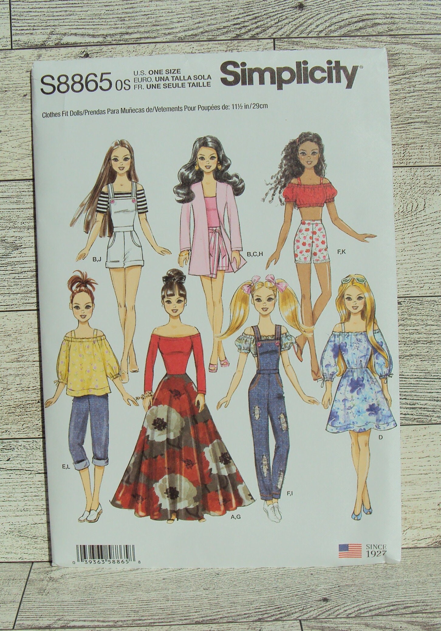 Barbie Doll Shorts Pattern Wrap Pants And Bikini Top 18 Inch Doll