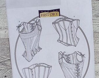 Butterick B4254 Sewing Pattern - Misses Victorian, Goth, Steampunk Corset Costume - Lined Stays and Corsets -  NEW & UNCUT - Sizes 12 to 16