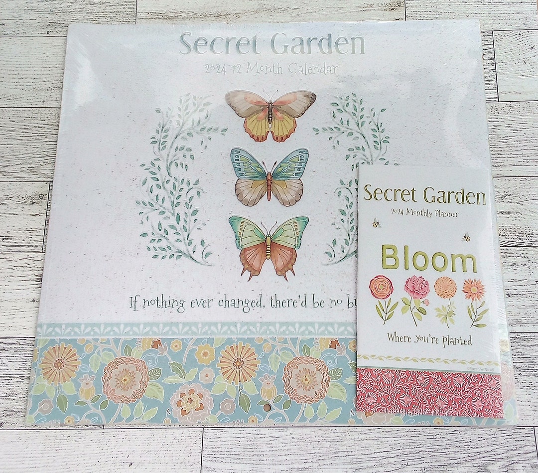 2025 Dollar Tree Calendar Secret Garden 11 Inches X 12 Inches Etsy