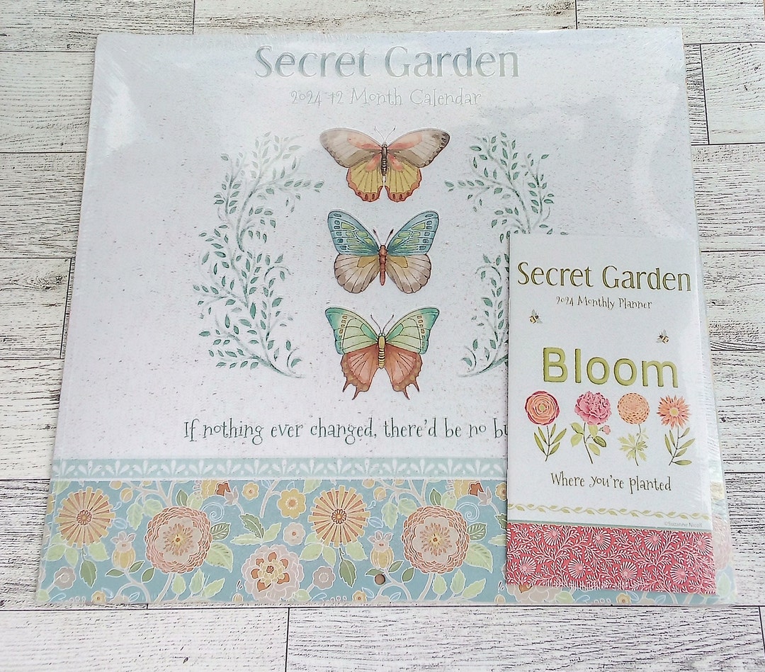 2024 Dollar Tree Calendar Secret Garden 11 Inches X 12 Inches Etsy