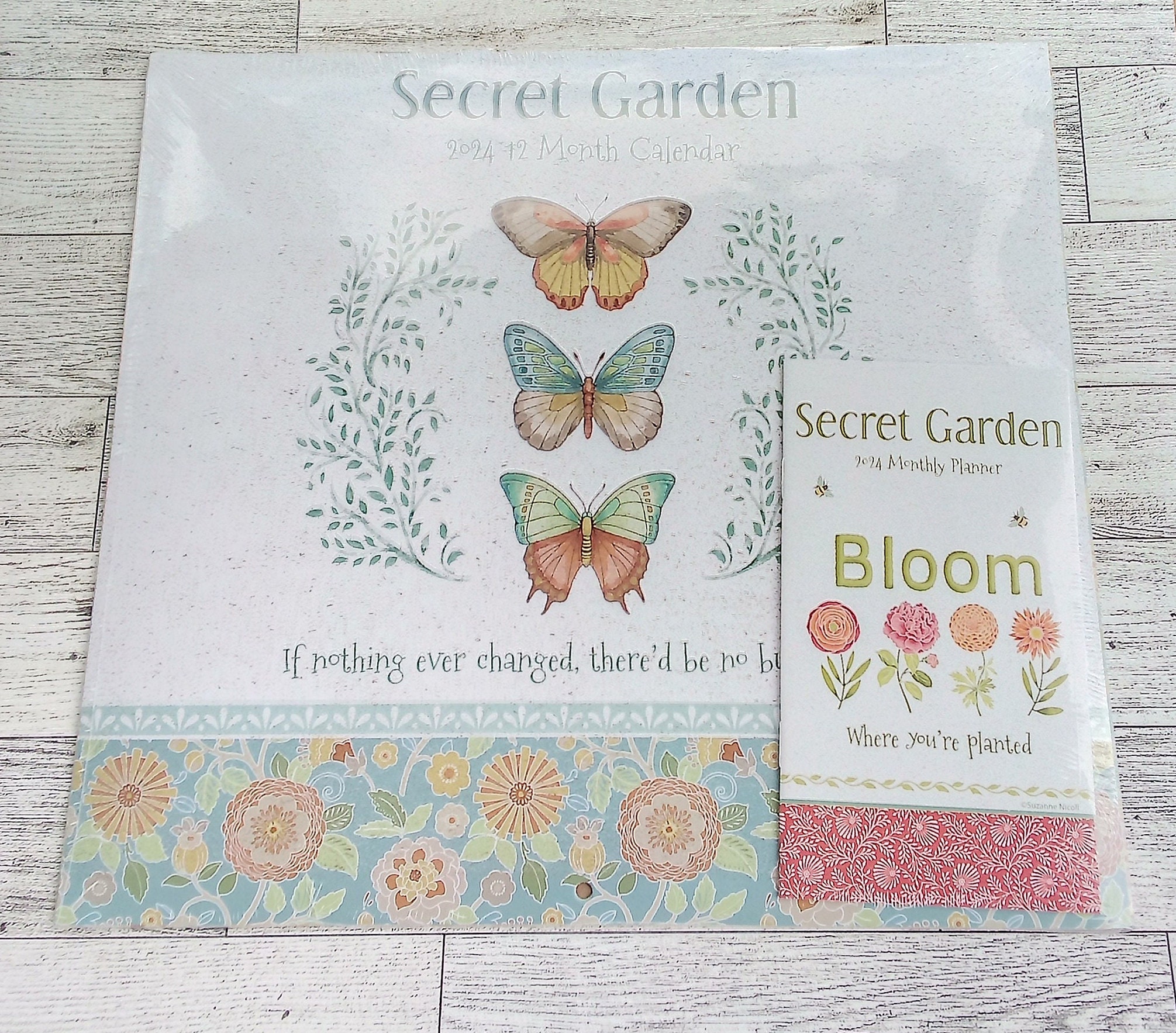 2024 Dollar Tree Calendar Secret Garden 11 Inches X 12 Inches New and Sealed Etsy