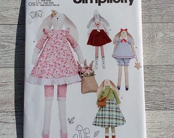 Simplicity Sewing Pattern 9905 - Slender 24" Plush Toy Bunny and Clothes By Elaine Heigl Designs
