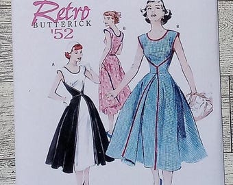Butterick B4790 Sewing Pattern - Retro 50s Easy Walk Away Dress - Reproduction Front-Wrap Dress  - Sizes 8 - 14 or 16 - 22