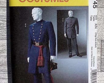 Mccalls Sewing Pattern M4745 - Men's Civil War Coat & Trousers Historical Military Costume-Professor Severus Snape Costume- Sizes Xlg - XXxl
