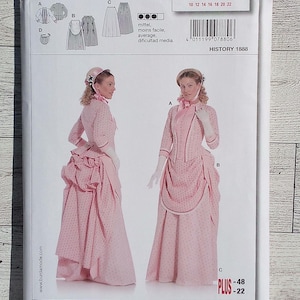 Burda Sewing Pattern 7880 - Misses Historic Victorian Bustle Dress - Sizes 10 to 22
