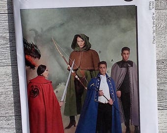McCalls Sewing Pattern M8335 Misses and Men's Costume Capes with Variations - Sizes S to XXL