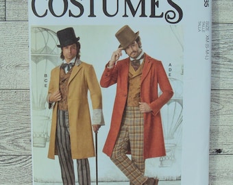 McCalls Sewing Pattern 8185 Men's Jacket, Coat, Vest, & Breeches Victorian Costume - Sizes S- Xxxl
