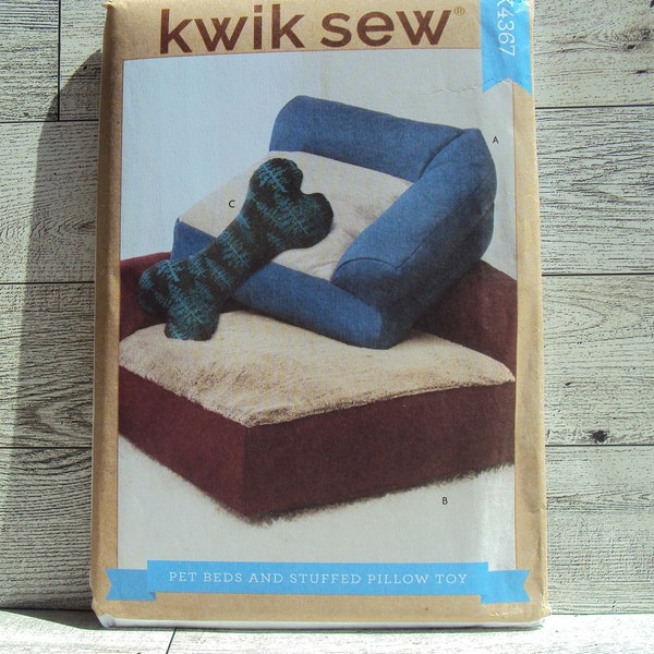 Kwik Sew Sewing Pattern 4367 Pet Beds and Stuffed Pillow Toy - Sizes 24 Inches x 24 Inches or 36 Inches x 36 Inches - Simplicity 9524