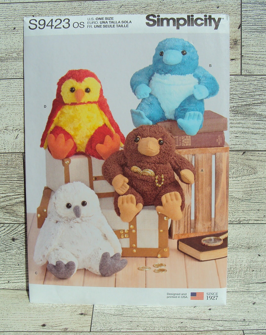 Simplicity Pattern 9423 Simplicity Sewing Pattern 9423 - Stuffed Platypus & Owl Plushies - 8-1/ ...