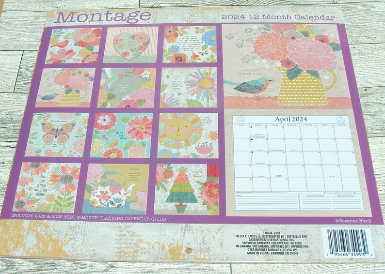 2024 Dollar Tree Calendar Montage 11 X 12 Etsy