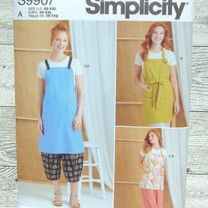Simplicity Sewing Pattern 9907 - Misses Easy Aprons and Pants by Elaine Heigl Designs - Sizes XS to XXL