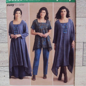 Simplicity Sewing Pattern 8960 Misses Lagenlook Dress or Tunic Skirt and Pants - Sizes 6 - 14 or 14 to 22