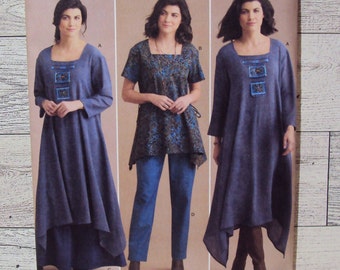 Simplicity Sewing Pattern 8960 Misses Lagenlook Dress or Tunic Skirt and Pants - Sizes 6 - 14 or 14 to 22