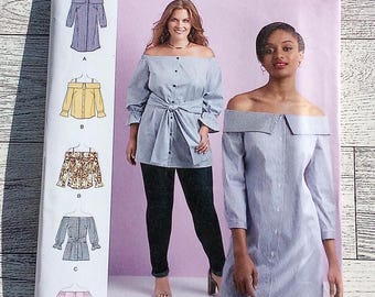Simplicity Sewing Pattern 8550 -  Misses' and Women's Dress, Tunic and Top in 2 Lengths - Sizes 10 to 18
