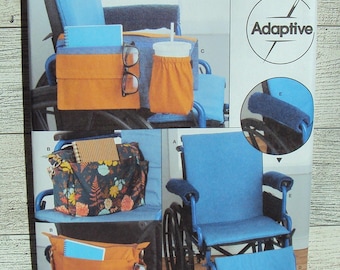 Simplicity Sewing Pattern 9492 - Easy Wheelchair Accessories - Seat Cushion, Organizer Bag, Footrest Stop Armrest Cover, and Organizer - OS