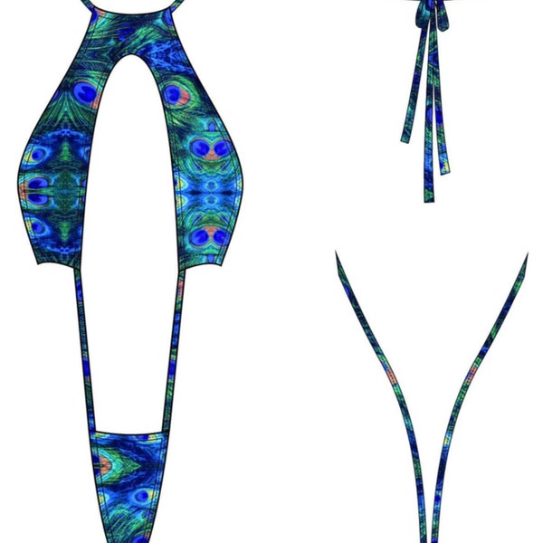 Dolly EXOTIC DANCE WEAR rave wear digital pattern