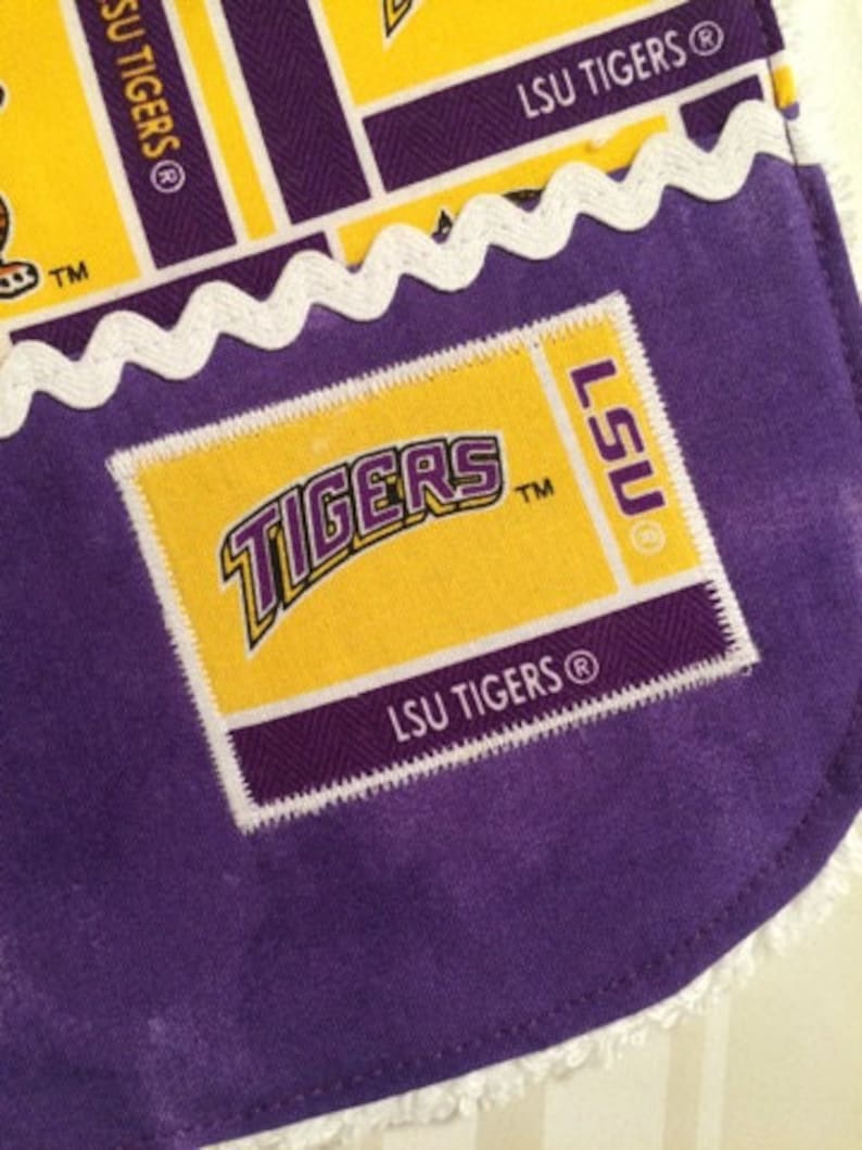 LSU Baby Bib Great Baby Gift Perfect for Tailgating Purple Etsy