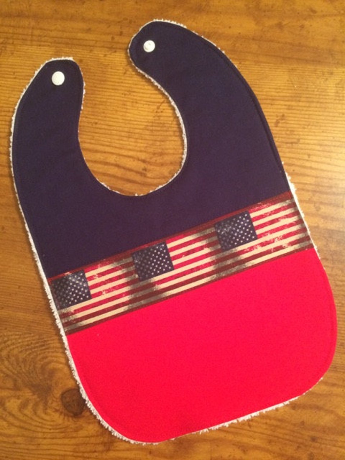 American Flag Baby Bib REd White & Blue Baby Bib Baby Shower Etsy