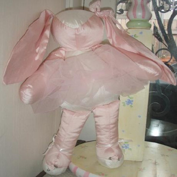 Ballerina Pink & White Silk Bunny  w/ Tuell tutu