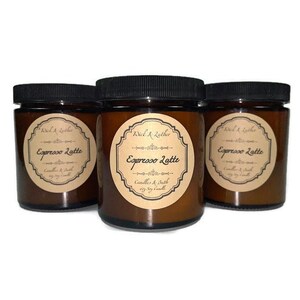 Espresso Latte Wood Wick Soy Candle