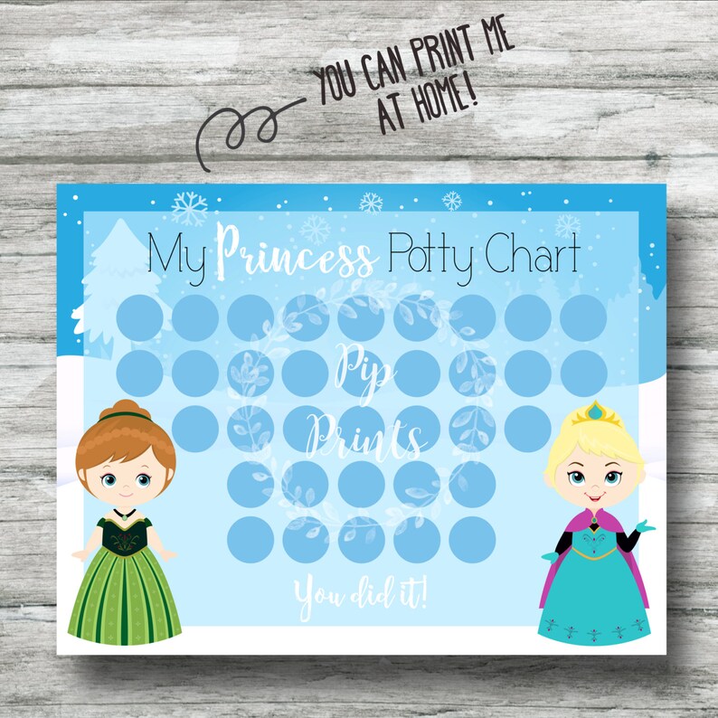 Printable Frozen Potty Training Chart Instant Download Anna | Etsy