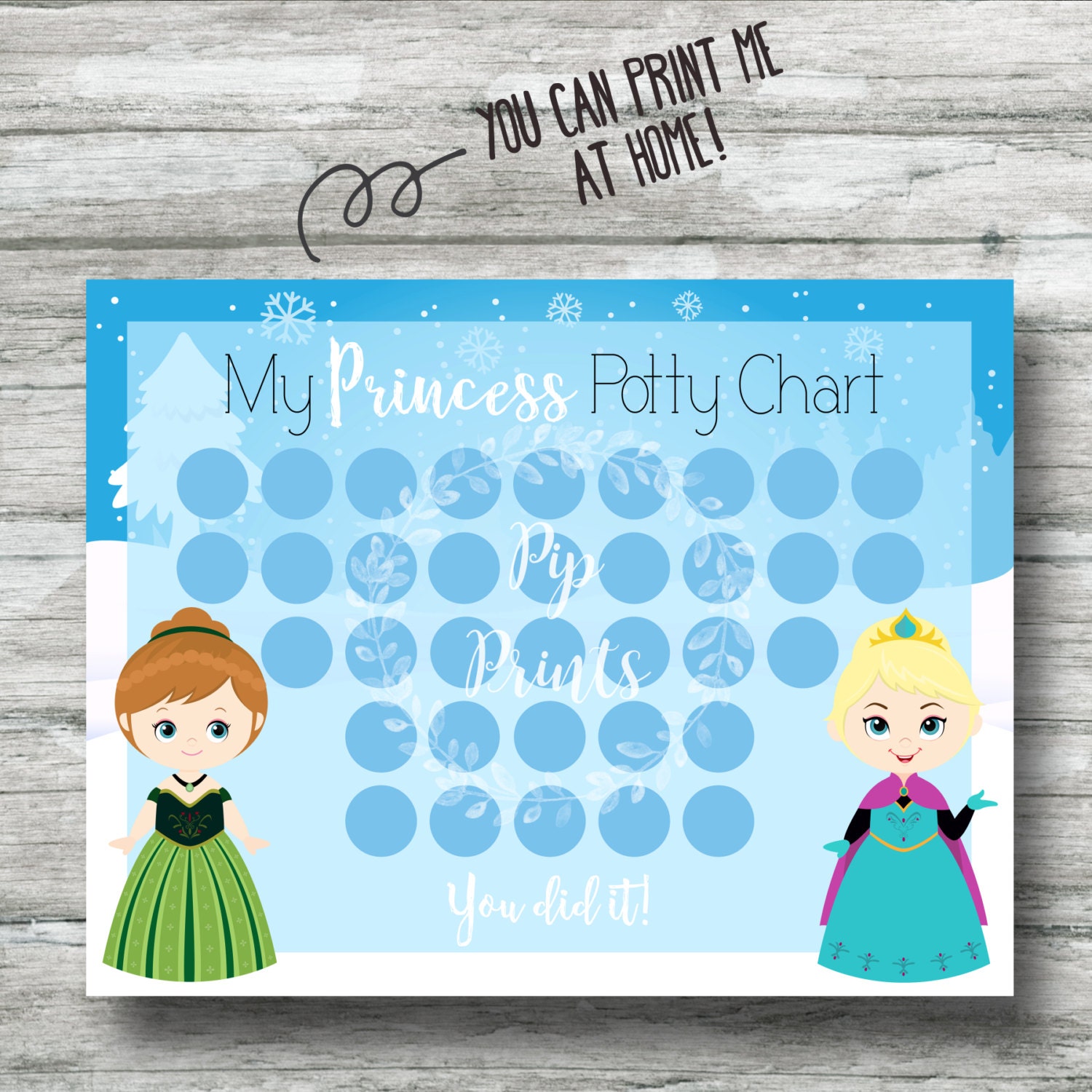 Printable Frozen Potty Training Chart Instant Download Anna | Etsy