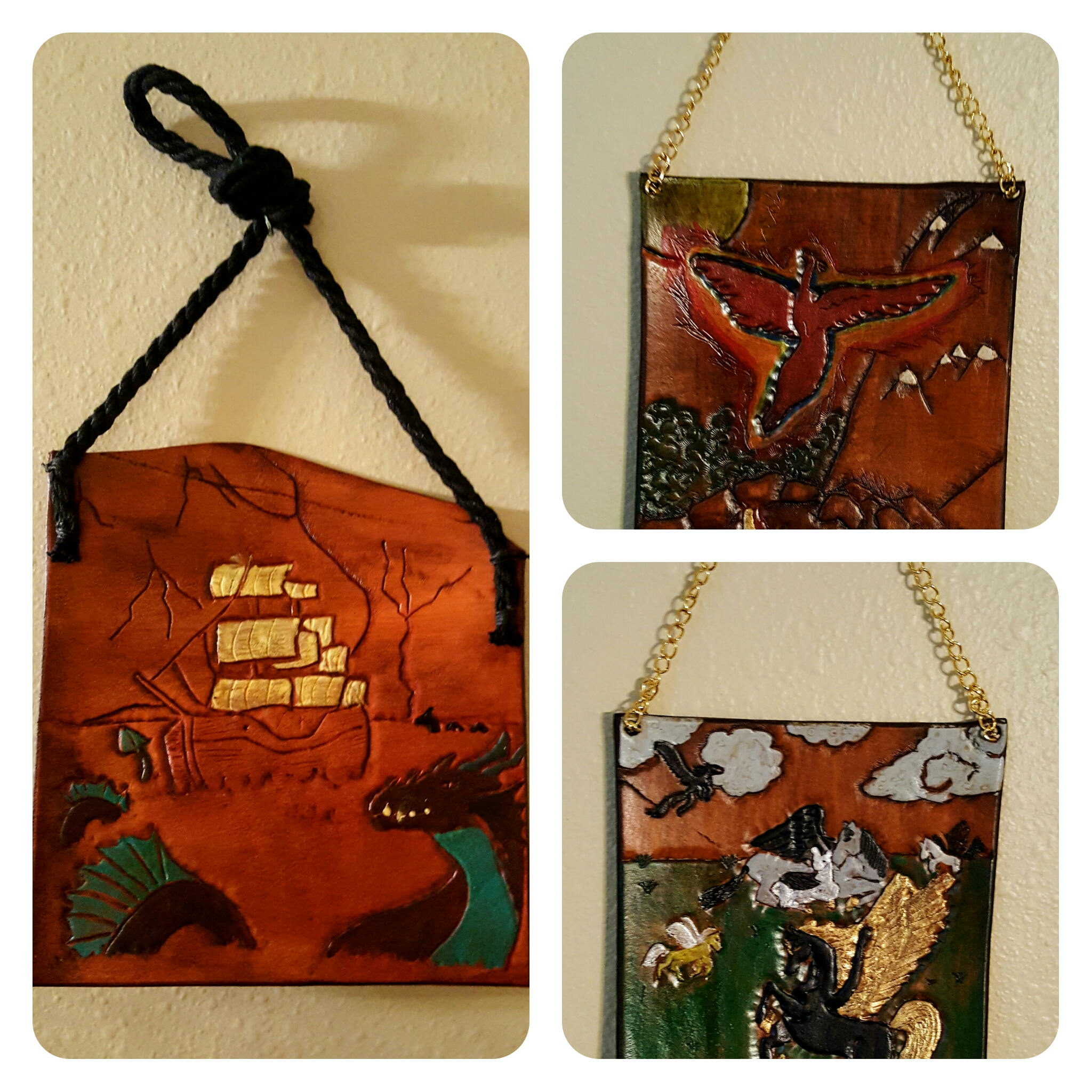 Leather Wall Hangings and Signs Etsy UK