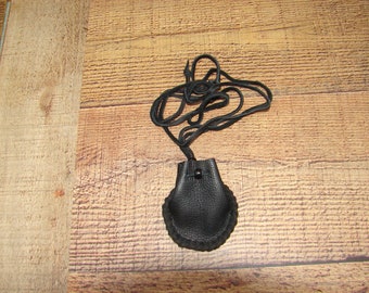 Deerskin Medicine Bag, Leather Necklace Pouch, Drawstring Medicine Bag, Deerskin Leather Pouch, Talisman Bag, Shaman Pouch, 3&quot;