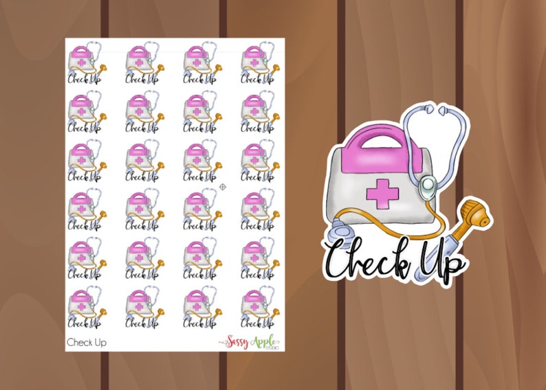 Script Stickers Doctor Stickers Typography Stickers Check Up Stickers Icon Stickers